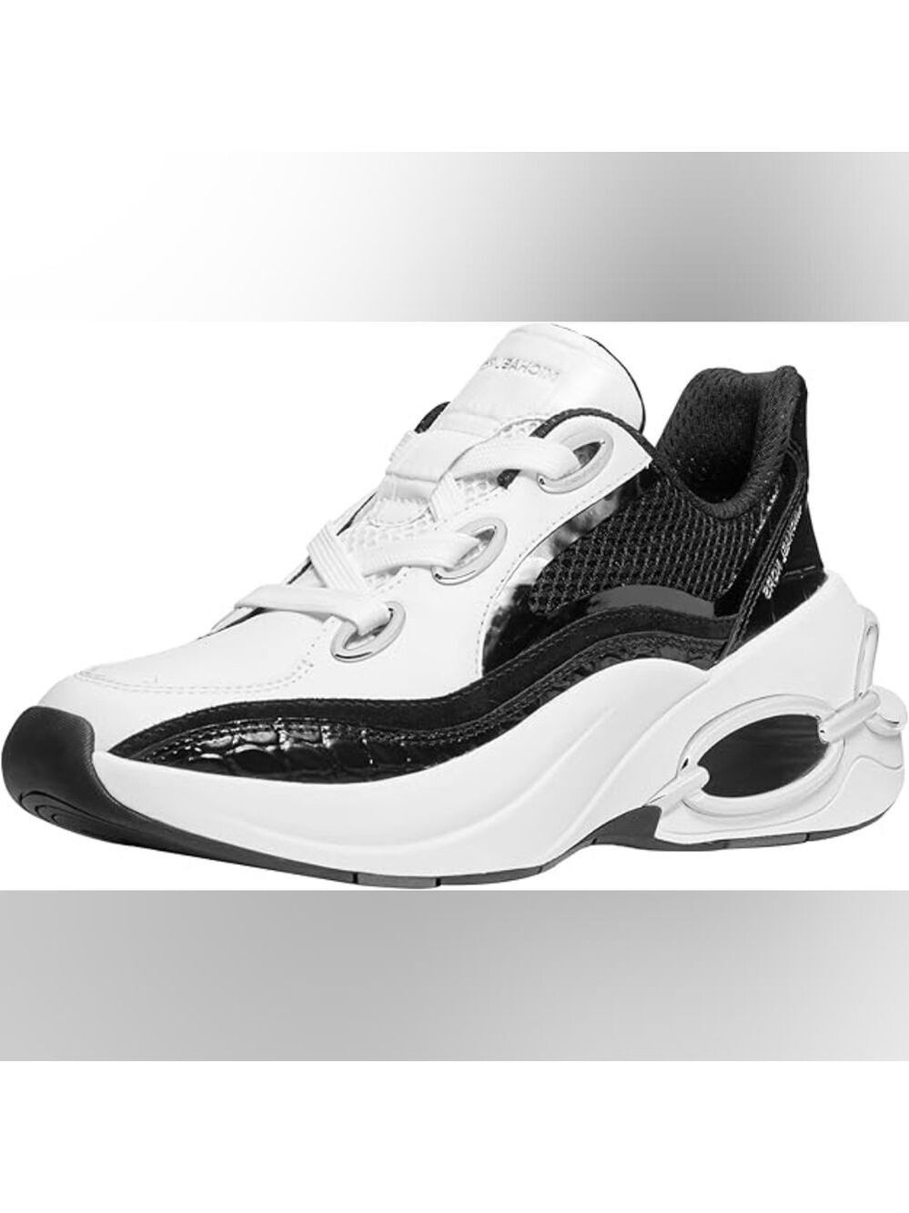 Michael Kors Black and  White Trainer Sneaker Size 8.5